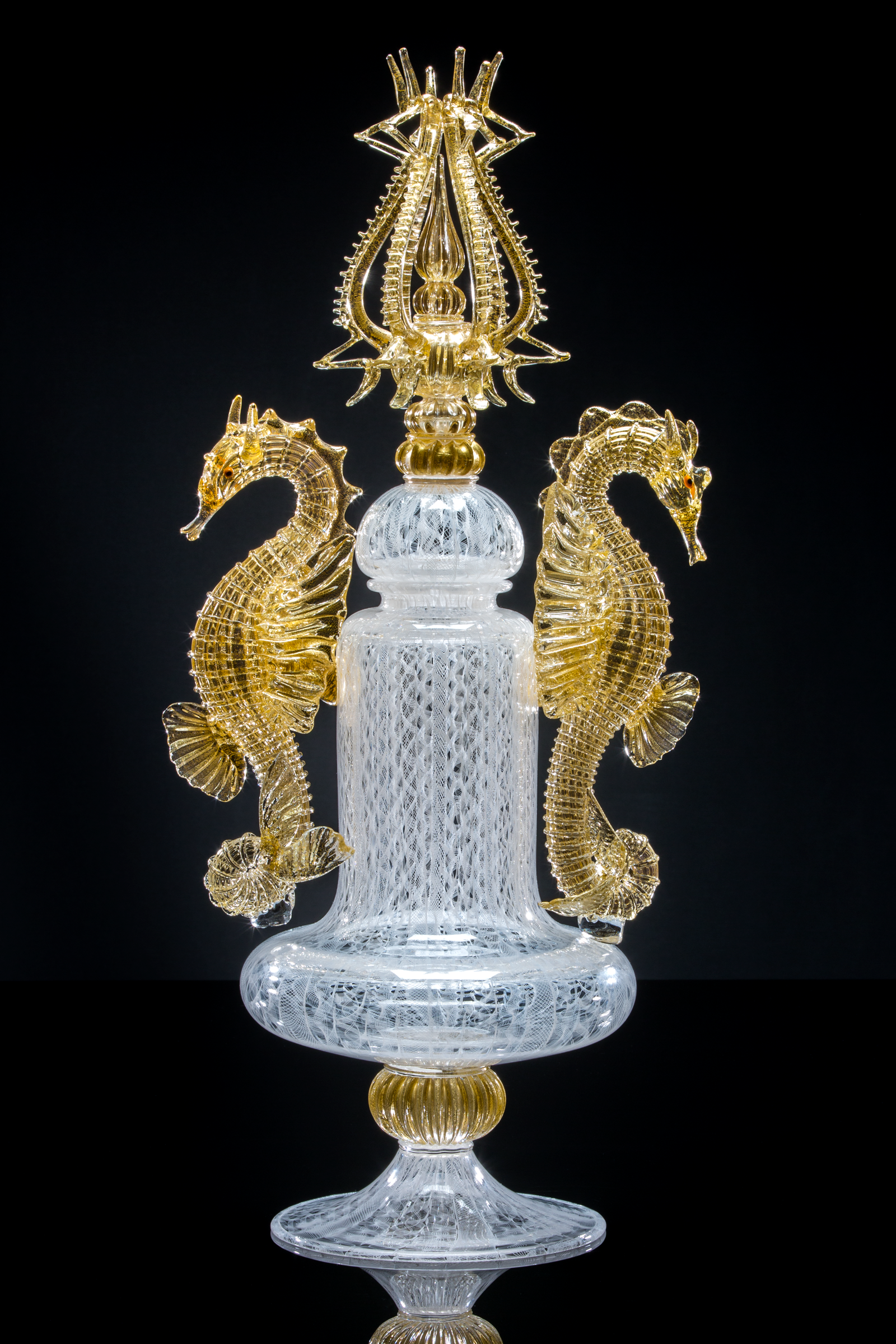  James Mongrain (American, born 1968).&nbsp; Poseidon V,  2015.&nbsp;Glass;&nbsp;29 1/2 x 13 1/2 x 9 3/4 in.&nbsp;Courtesy of The George R. Stroemple Collection, a Stroemple/Stirek Collaboration.&nbsp;Photo by Drew Lenihan. 